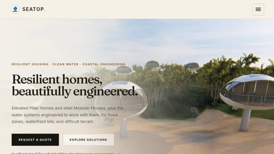 SeaTop Homes website